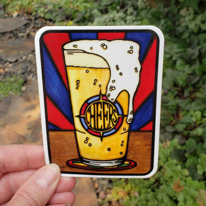 Cheers Beer Sticker