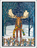 Holiday Moose - Packaged Christmas Cards - Sarah Angst Art Greeting Cards, Giclee Prints, Jewelry, More