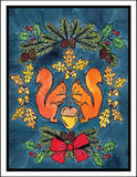 Holiday Squirrels - Packaged Christmas Cards - Sarah Angst Art Greeting Cards, Giclee Prints, Jewelry, More