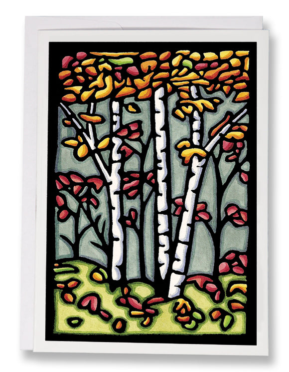 SA033: Autumn Woods - Sarah Angst Art Greeting Cards, Giclee Prints, Jewelry, More