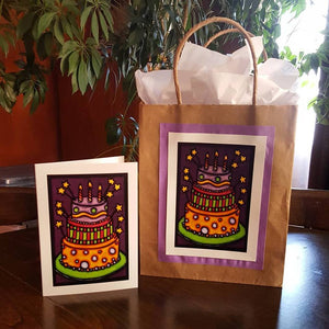 Up-cycle your old greeting cards & paper shopping bags! Here's how.