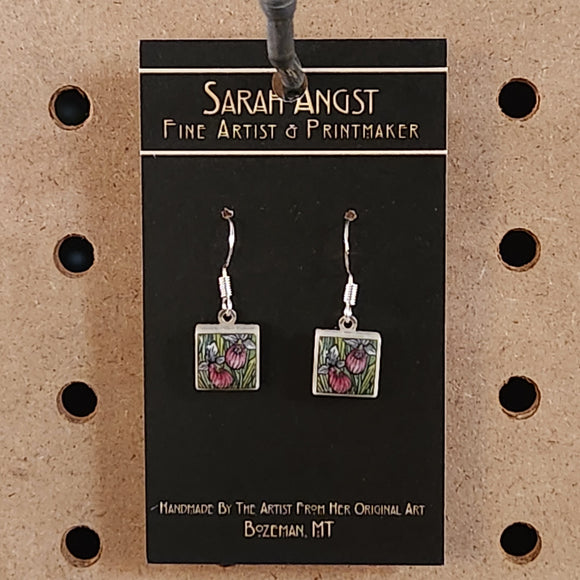 Earrings - Square Lady Slippers