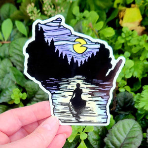 Wisconsin Canoe Sticker