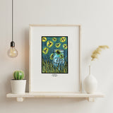 Fireflies framed Sarah Angst Art giclee reproduction print. Created & reproduced in Bozeman, Montana.