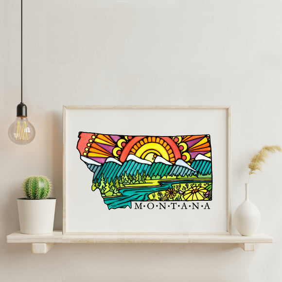 Montana - Simple Giclee Print