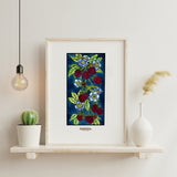 Raspberries framed Sarah Angst Art giclee reproduction print. Created & reproduced in Bozeman, Montana.
