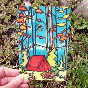 Postcard - Tent