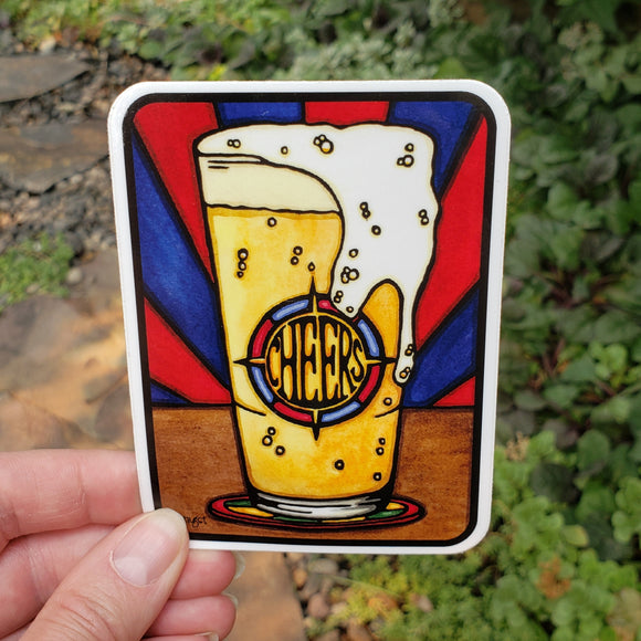 Cheers Beer Sticker