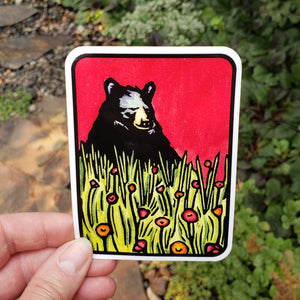 Naptime Black Bear Sticker
