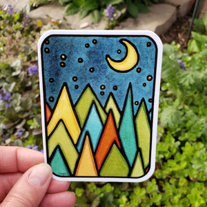 Moonlit Forest Sticker