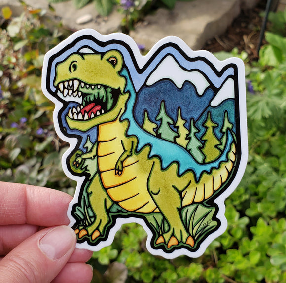 Happy T-Rex Sticker