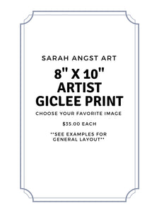 8"x10" Simple Giclee Print - Sarah Angst Art Greeting Cards, Giclee Prints, Jewelry, More