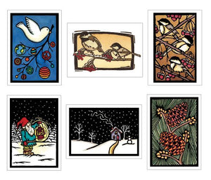 Holiday Classics Collection - 6 Pack - Sarah Angst Art Greeting Cards, Giclee Prints, Jewelry, More
