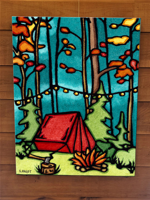 Evening at Camp - Tent Canvas