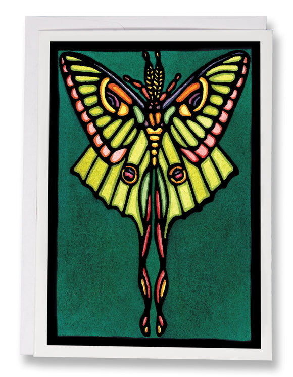 Luna Moth - 232 - Sarah Angst Art Greeting Cards, Giclee Prints, Jewelry, More