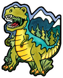 Happy T-Rex Sticker