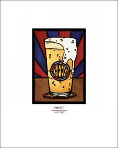 Cheers Beer - Simple Giclee Print - Sarah Angst Art Greeting Cards, Giclee Prints, Jewelry, More