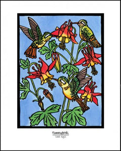 Hummingbirds - Simple Giclee Print - Sarah Angst Art Greeting Cards, Giclee Prints, Jewelry, More