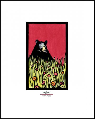 Naptime Bear - Simple Giclee Print - Sarah Angst Art Greeting Cards, Giclee Prints, Jewelry, More