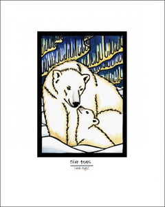 Polar Bears - Simple Giclee Print - Sarah Angst Art Greeting Cards, Giclee Prints, Jewelry, More