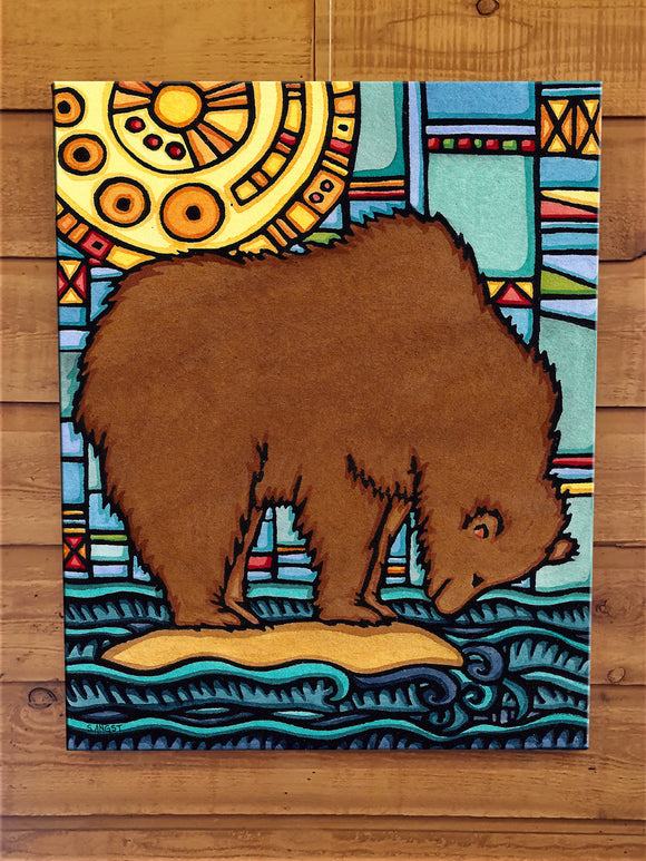 The Wait - Bear Canvas