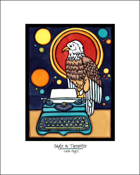 Eagle and Typewriter - Simple Giclee Print