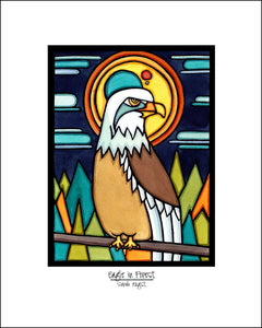 Eagle in Forest - Simple Giclee Print