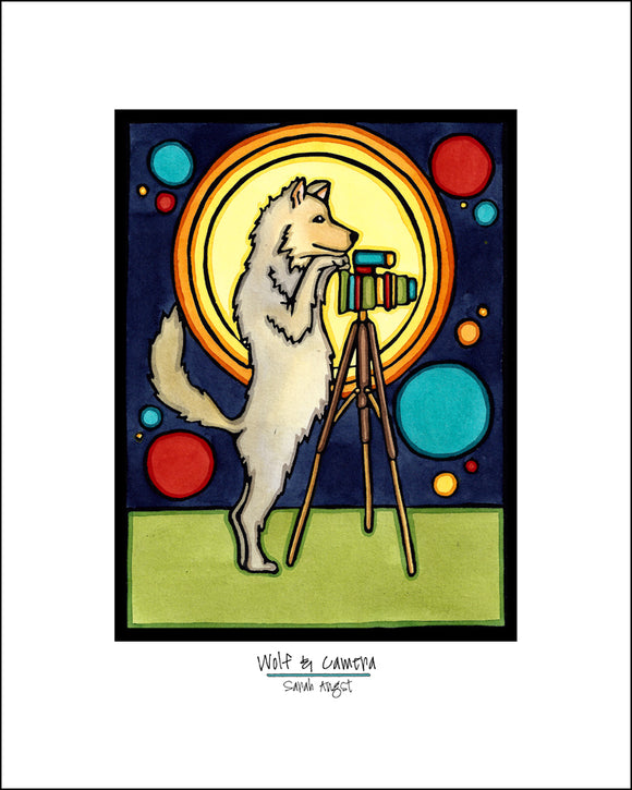 Wolf and Camera - Simple Giclee Print