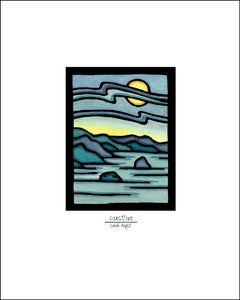 Coastline - Simple Giclee Print - Sarah Angst Art Greeting Cards, Giclee Prints, Jewelry, More