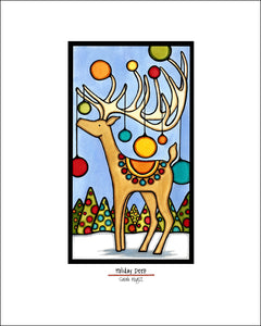 Holiday Deer - 8"x10" Overstock