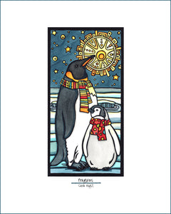 Penguins - 8"x10" Overstock - Sarah Angst Art Greeting Cards, Giclee Prints, Jewelry, More