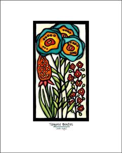 Turquoise Beauties - 8"x10" Overstock - Sarah Angst Art Greeting Cards, Giclee Prints, Jewelry, More