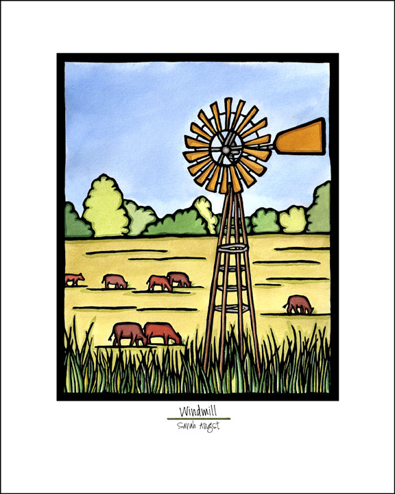 Windmill - Simple Giclee Print