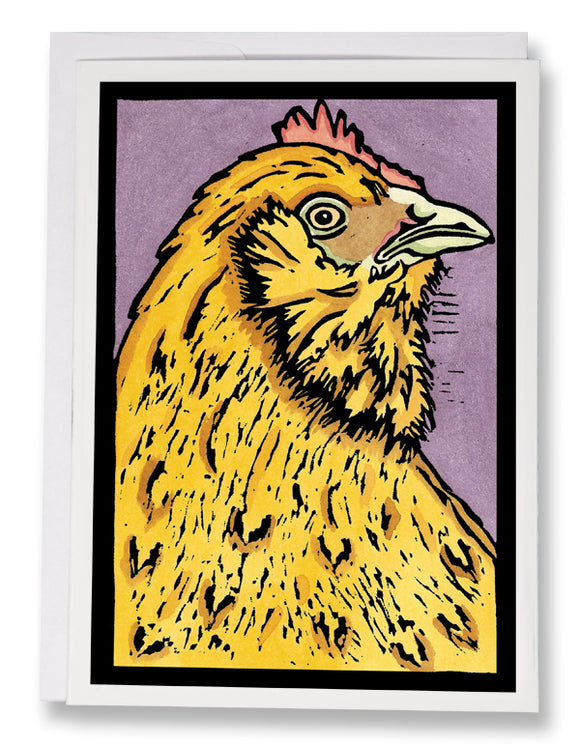 SA005: Chicken - Sarah Angst Art Greeting Cards, Giclee Prints, Jewelry, More