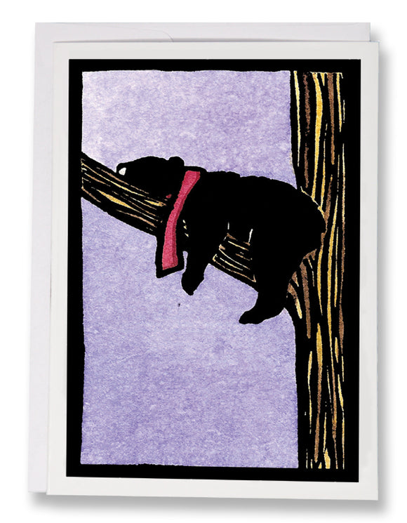 SA007: Snoozin' Black Bear - Sarah Angst Art Greeting Cards, Giclee Prints, Jewelry, More