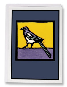 SA024: Magpie - Sarah Angst Art Greeting Cards, Giclee Prints, Jewelry, More