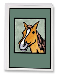 SA028: Pretty Pony - Sarah Angst Art Greeting Cards, Giclee Prints, Jewelry, More