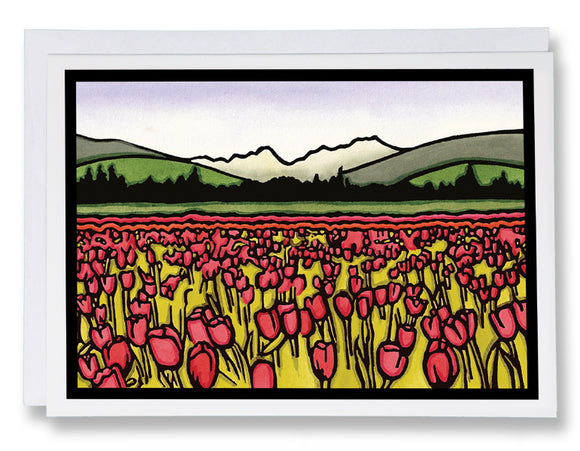 SA037: Field of Tulips - Sarah Angst Art Greeting Cards, Giclee Prints, Jewelry, More