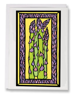 SA039: Asparagus - Sarah Angst Art Greeting Cards, Giclee Prints, Jewelry, More