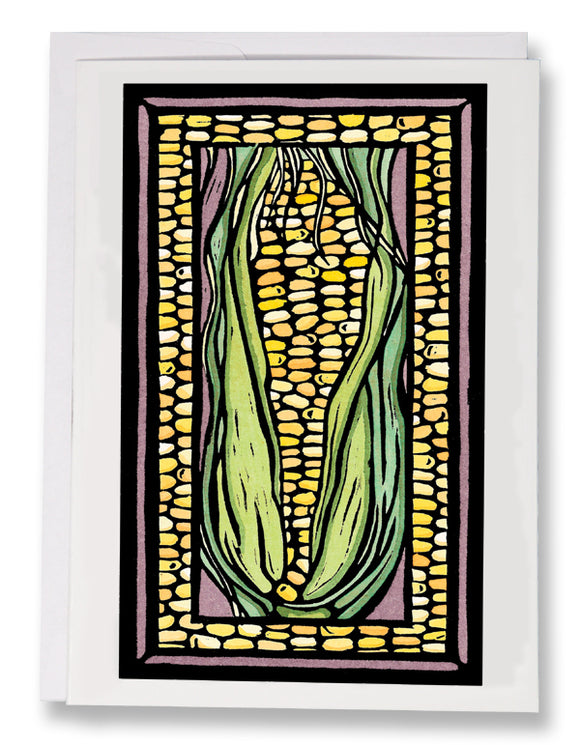 SA042: Corn - Sarah Angst Art Greeting Cards, Giclee Prints, Jewelry, More