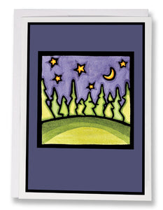 SA056: Clear Sky at Night - Sarah Angst Art Greeting Cards, Giclee Prints, Jewelry, More