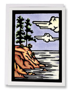 SA062: Rocky Shore - Sarah Angst Art Greeting Cards, Giclee Prints, Jewelry, More