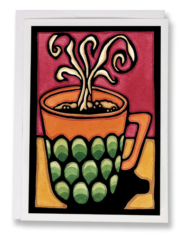 SA077: Coffee - Sarah Angst Art Greeting Cards, Giclee Prints, Jewelry, More