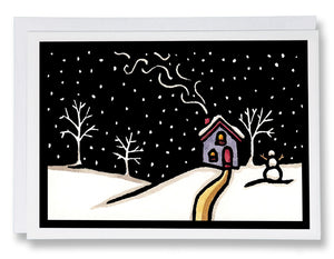 SA090: In for the Night - Sarah Angst Art Greeting Cards, Giclee Prints, Jewelry, More