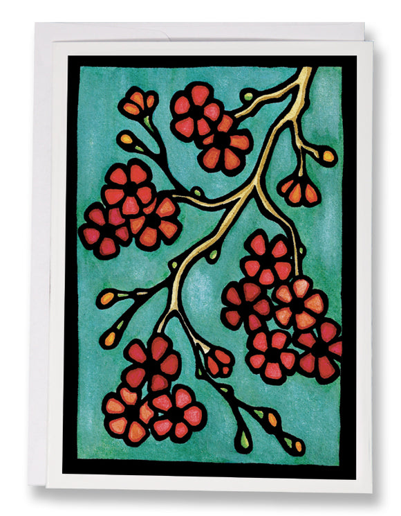SA096: Cherry Blossoms - Sarah Angst Art Greeting Cards, Giclee Prints, Jewelry, More