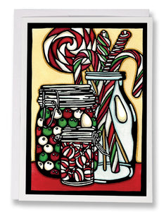 SA109: Christmas Candy - Sarah Angst Art Greeting Cards, Giclee Prints, Jewelry, More