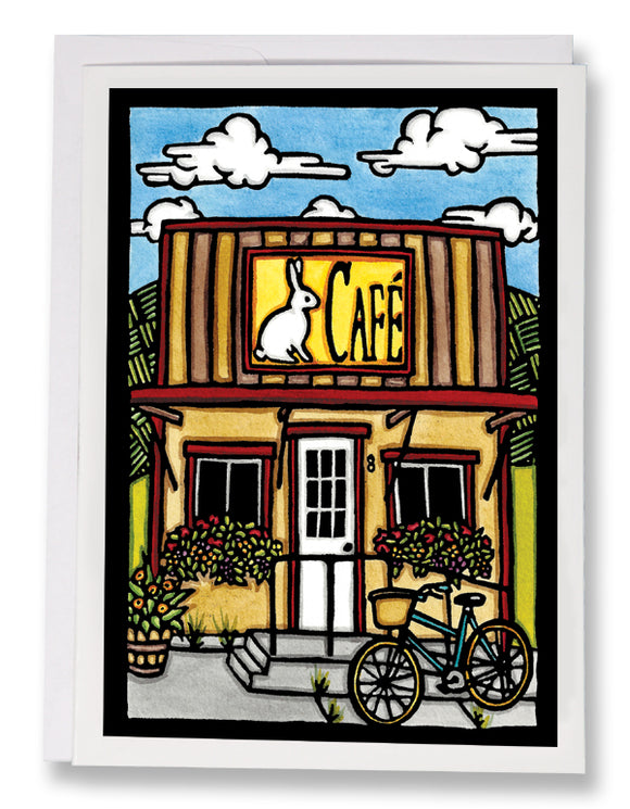 SA113: Out To Lunch - Sarah Angst Art Greeting Cards, Giclee Prints, Jewelry, More