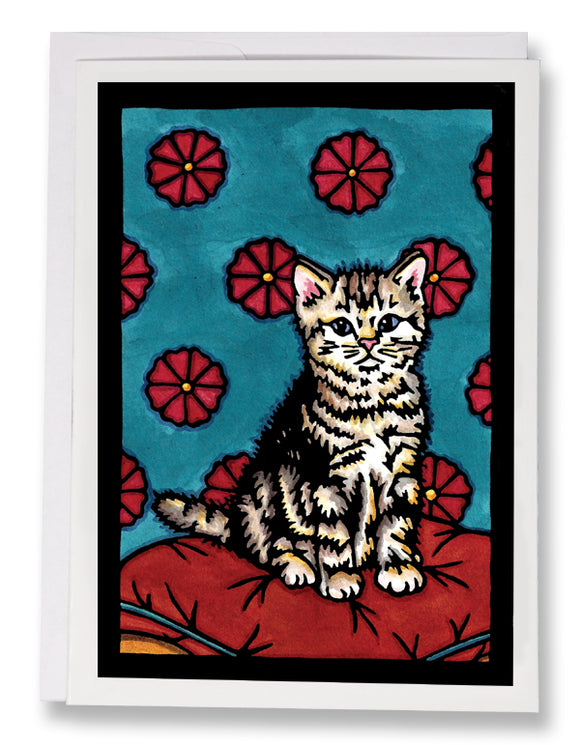 SA151: Kitten - Sarah Angst Art Greeting Cards, Giclee Prints, Jewelry, More