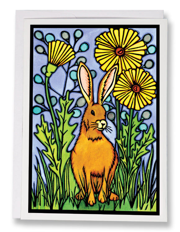 Summer Rabbit - 215 - Sarah Angst Art Greeting Cards, Giclee Prints, Jewelry, More