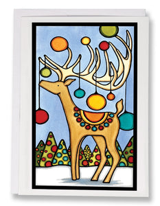 Holiday Deer - Sarah Angst Art Greeting Cards, Giclee Prints, Jewelry, More